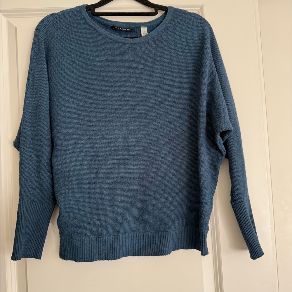 T Tahari Teal Women's Crew Neck Sweater | Size Small